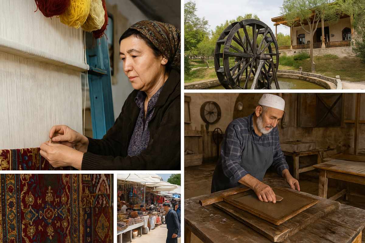 Cultural Journey: Silk Carpet, Konigil Paper & Urgut Tour from Samarkand